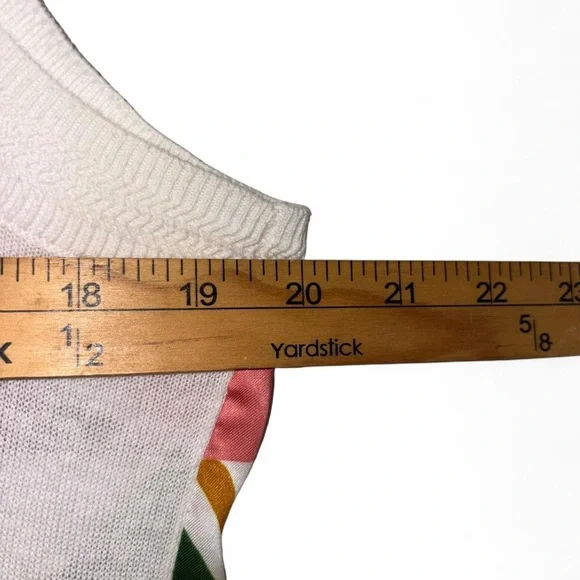 Ted Baker White Sleeveless Top with Pink, Mustard & Green Floral Print - Picture 5 of 9